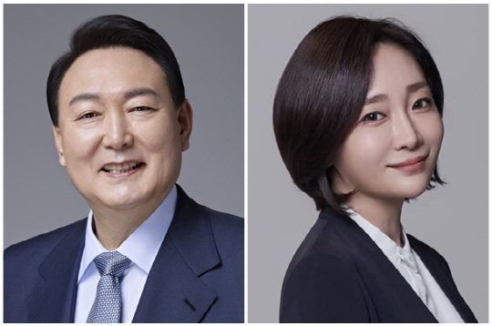 윤석열 대통령(왼쪽)과 유정주 더불어민주당 의원. <국민의힘, 유정주 의원실 제공>